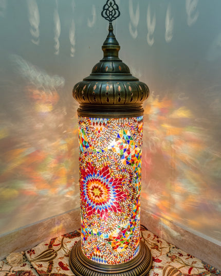 Multi Color Mosaic Floor Lamp