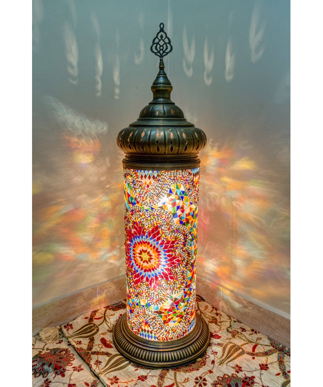 Multi Color Mosaic Floor Lamp