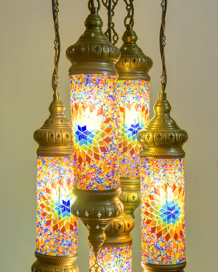 Mosaic Glass Chandelier