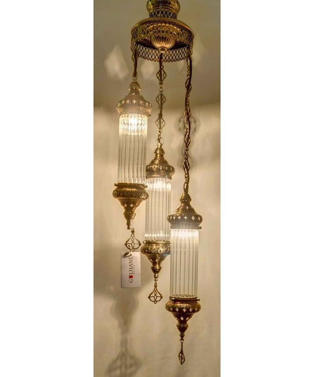 Three Glass Chandelier