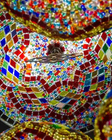 Mosaic Chandelier with Glass Base