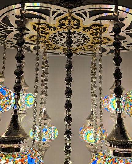 Lasercut Mosaic Glass Chandelier