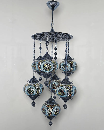 Mosaic Glass Chandelier