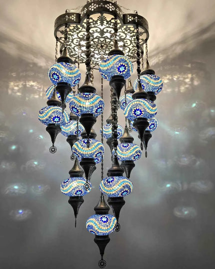 Lasercut Large Mosaic Chandelier