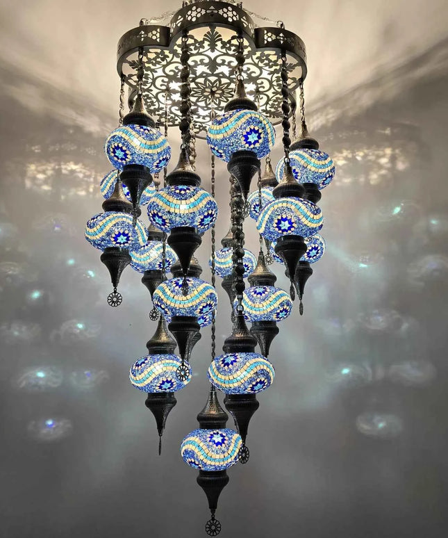 Lasercut Large Mosaic Chandelier