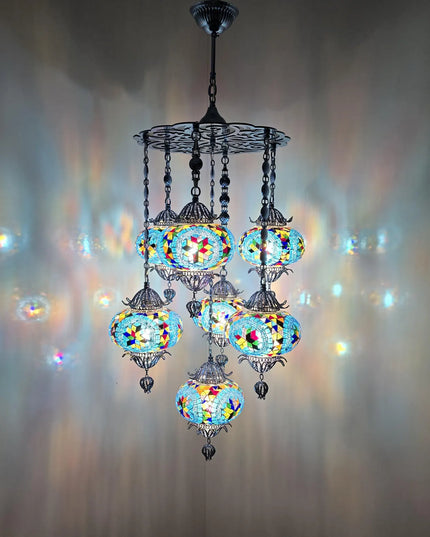 Mosaic Glass Chandelier