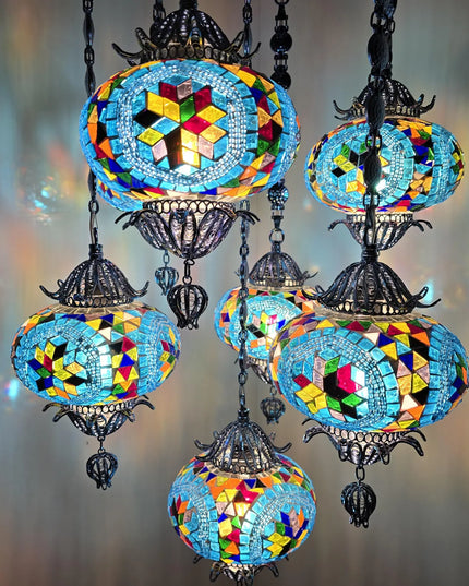 Mosaic Glass Chandelier