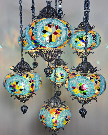 Mosaic Glass Chandelier