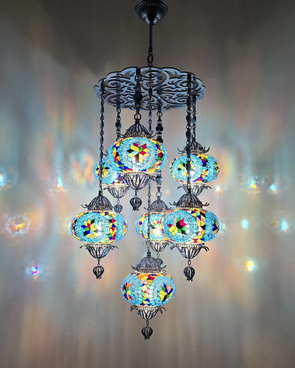 Mosaic Glass Chandelier