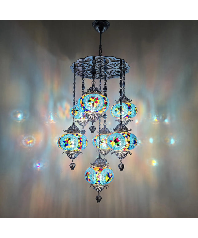 Mosaic Glass Chandelier