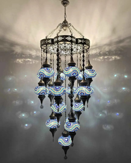 Lasercut Large Mosaic Chandelier