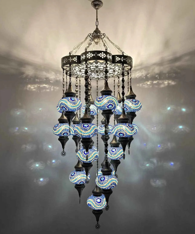 Lasercut Large Mosaic Chandelier