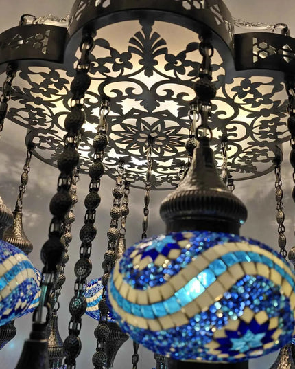 Lasercut Large Mosaic Chandelier