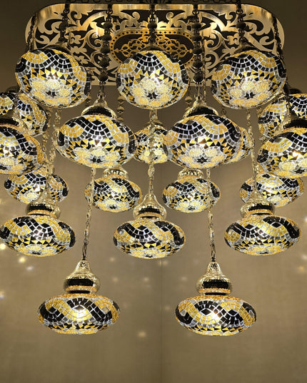 Lasercut Large Mosaic Chandelier