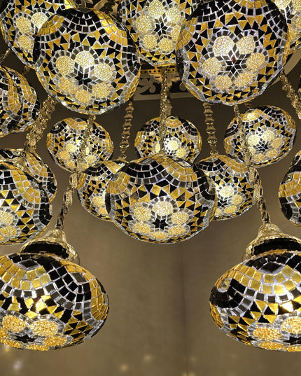 Lasercut Large Mosaic Chandelier