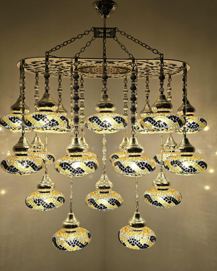 Lasercut Large Mosaic Chandelier