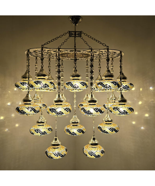 Lasercut Large Mosaic Chandelier