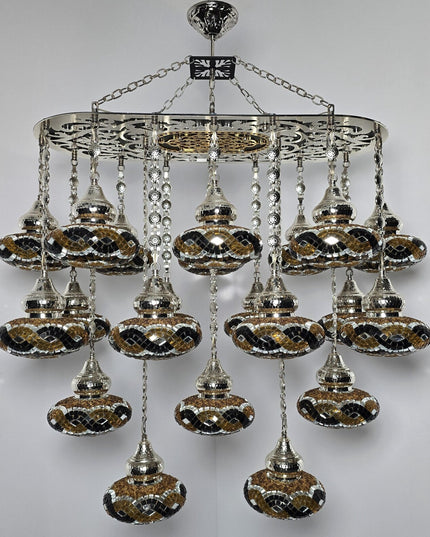 Lasercut Large Mosaic Chandelier