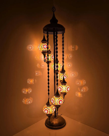 Mosaic Spiral Floor Lamp