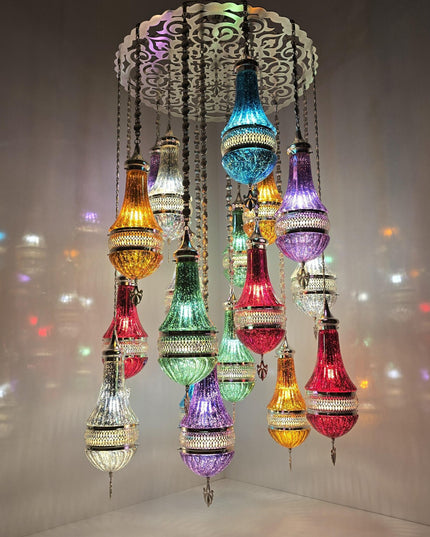 Pyrex Glass Large Special Chandelier