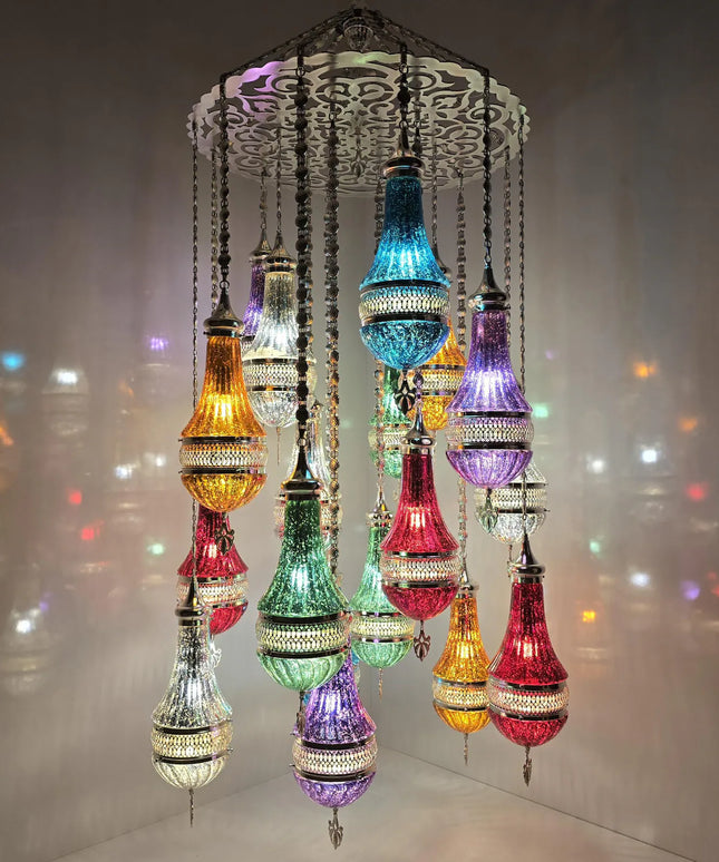 Pyrex Glass Large Special Chandelier