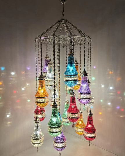 Pyrex Glass Large Special Chandelier