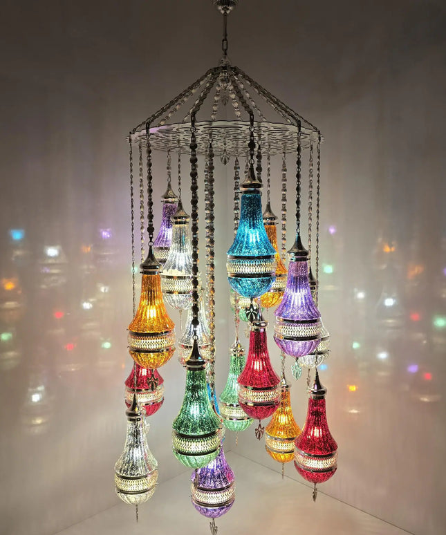 Pyrex Glass Large Special Chandelier
