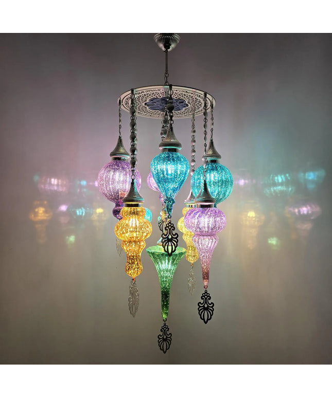 Multi Color Pyrex Glass Chandelier