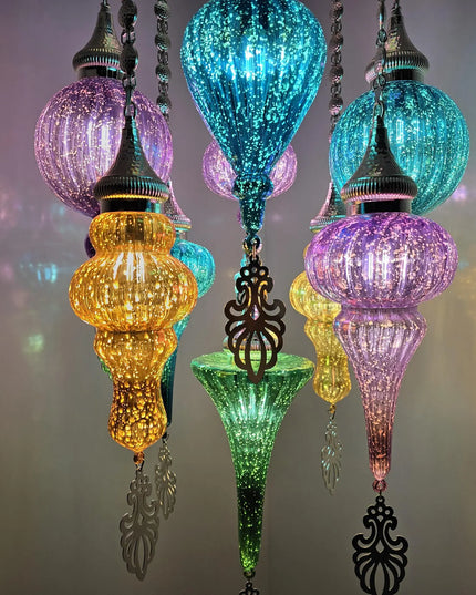 Multi Color Pyrex Glass Chandelier