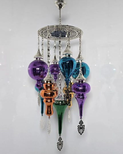 Multi Color Pyrex Glass Chandelier